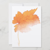 Invitation Automne Feuilles d'aquarelle automne (Dos)
