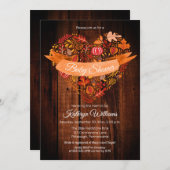 Invitation Automne | Feuilles d'automne | Baby shower en bois (Devant / Derrière)