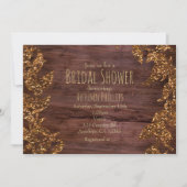 Invitation Automne Feuilles d'automne Faux Gold Sparkam (Devant)