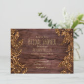 Invitation Automne Feuilles d'automne Faux Gold Sparkam (Debout devant)