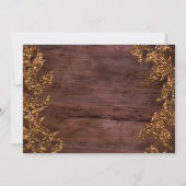 Invitation Automne Feuilles d'automne Faux Gold Sparkam (Dos)