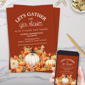 Invitation Automne Feuilles D'Automne Rassemblons Thanksgivin