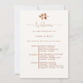 Invitation Automne Feuilles Elégant Boho Mariage de automne I (Devant)