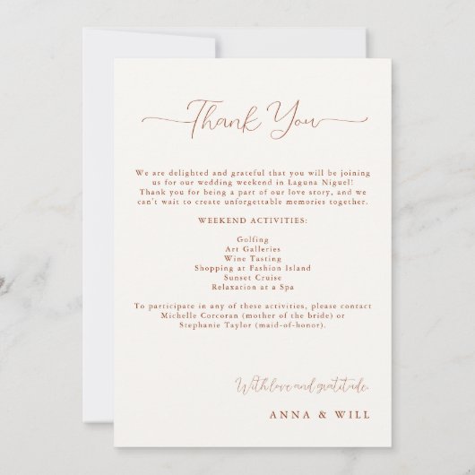 Invitation Automne Feuilles Elégant Boho Mariage de automne I (Dos)