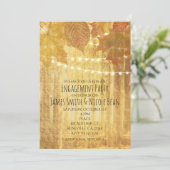 Invitation Automne Feuilles Golden Automne Rustic Woods Invit (Debout devant)