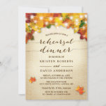 Invitation Automne Feuilles Lumières Burlap Automne Dîner de<br><div class="desc">Créez votre invitation parfaite avec ce modèle pré-conçu, vous pouvez facilement la personnaliser pour être le vôtre. Pour plus de personnalisation, cliquez sur le lien "customiser plus loin" et utilisez notre outil de conception facile à utiliser pour modifier ce modèle. Si vous préférez les papiers plus épais / Finition mat,...</div>