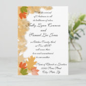 Invitation Automne Feuilles Mariage (Debout devant)