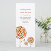 Invitation Automne Feuilles Pop Tree Custom Wedding Invitatio (Debout devant)