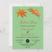 Invitation Automne Feuilles Rustique Sage Automne Mariage Flo (Devant)