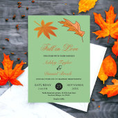 Invitation Automne Feuilles Rustique Sage Automne Mariage Flo