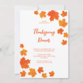 Invitation Automne Feuilles Thankesgiving (Devant)