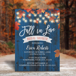Invitation Automne Feuilles tombent dans l'amour Marine Grang