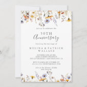 Invitation Automne Fleur sauvage 50e anniversaire Mariage (Devant)