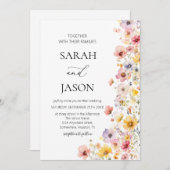 Invitation Automne fleur sauvage automne automne fleurs éléga (Devant / Derrière)