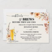 Invitation Automne Fleur sauvage Cocktails & Brews Couples Do (Devant)