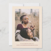 Invitation Automne Fleur sauvage et site photo Mariage d'auto (Dos)