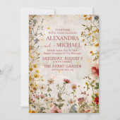 Invitation Automne Fleur sauvage Floral Mariage (Devant)