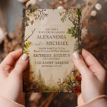 Invitation Automne Fleur sauvage Floral Mariage<br><div class="desc">Évoquez la beauté enchanteresse de la nature avec notre Faire-part de mariage de fougère rustique verte. Cette invitation est plus qu'un simple bout de papier, c'est une porte d'entrée vers une célébration mariage imprégnée de charme et d'élégance naturels. Imaginez une invitation ornée de fougères de bois verdoyantes complexes, capturant l'essence...</div>