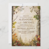 Invitation Automne Fleur sauvage Floral Mariage (Devant)