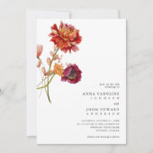 Invitation Automne Fleur sauvage Floral Photo & QR Code Maria (Devant)