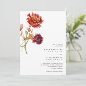 Invitation Automne Fleur sauvage Floral Photo & QR Code Maria (Debout devant)