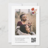 Invitation Automne Fleur sauvage Floral Photo & QR Code Maria (Dos)
