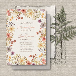 Invitation Automne Fleur sauvage Mariage