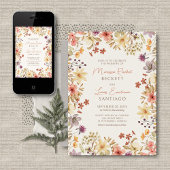 Invitation Automne Fleur sauvage Mariage