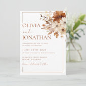 Invitation Automne Fleur sauvage Mariage Automne Floral Maria (Debout devant)