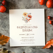 Invitation Automne Fleur sauvage Thanksgiving Friendsgiving D