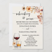 Invitation Automne Fleur sauvage Whiskey et vin Couples Douch (Devant)