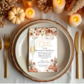 Invitation Automne Fleurs Brunch et Bubbly