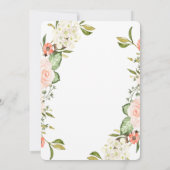 Invitation Automne Fleurs Citrouilles Baby shower Feuille (Dos)