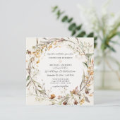 Invitation Automne Fleurs d'automne Fleur sauvage Mariage ivo (Debout devant)