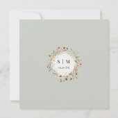 Invitation Automne Fleurs d'automne Fleur sauvage Mariage ivo (Dos)