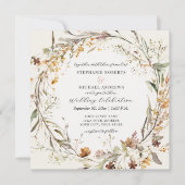 Invitation Automne Fleurs d'automne Fleur sauvage Mariage ivo (Devant)