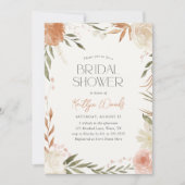 Invitation Automne Flora Foliagel Fête des mariées (Devant)