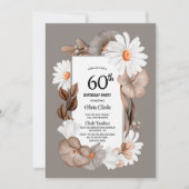 Invitation Automne Floral 60e fête d'anniversaire (Devant)