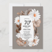 Invitation Automne Floral 70e fête d'anniversaire (Devant)