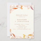 Invitation Automne Floral Aquarelle Boho Dîner de répétition (Devant)