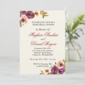 Invitation Automne Floral Aquarelle Répétition Dîner Invitati (Debout devant)