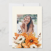 Invitation automne floral automne automne ANNIVERSAIRE (Dos)