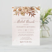 Invitation Automne Floral Boho Automne Foliage Bridal Brunch (Debout devant)