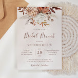 Invitation Automne Floral Boho Automne Foliage Bridal Brunch<br><div class="desc">Des invitations à brunch de style bohème moderne avec des fleurs d'aquarelle et des feuilles de chute dans les tons terre comme rouille brun,  orange brûlé et terre cuite. Un choix parfait pour les mariages d'automne.</div>