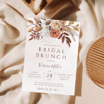 Invitation Automne Floral Boho Automne Foliage Bridal Brunch<br><div class="desc">Des invitations à brunch de style bohème moderne avec des fleurs d'aquarelle et des feuilles de chute dans les tons terre comme rouille brun,  orange brûlé et terre cuite. Un choix parfait pour les mariages d'automne.</div>