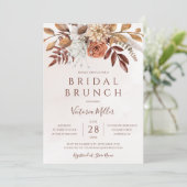 Invitation Automne Floral Boho Automne Foliage Bridal Brunch (Debout devant)