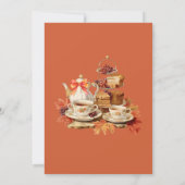 Invitation Automne Floral Citrouille Let's Par Tea Anniversai (Dos)