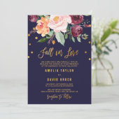Invitation Automne Floral Formal Automne En Amour | Mariage d (Debout devant)