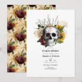 Invitation Automne Floral Gothique Couples Douche (Devant / Derrière)