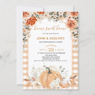 Invitation Automne Floral Maison Sweet Maison Fête de Réchauf